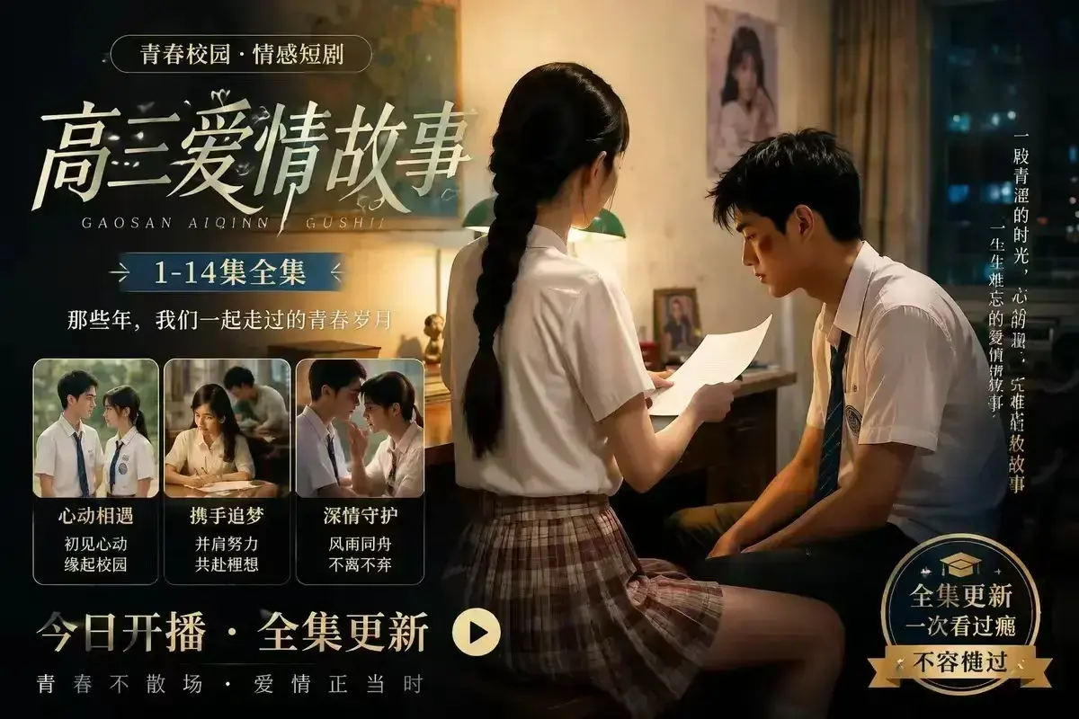 AI校园短剧《B中爱情故事》未删减完整版-误会篇4KHDR高清-百度网盘在线秒存观看-每集都戳心